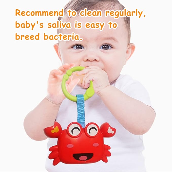 Baby Toys, Cartoon Animal Hanging Rattle Toys, Handbells Baby Rattles, Baby Bed Crib Car Seat Travel Stroller Toys for Infant, Best Birthday Gift for Newborn, 4 Pack