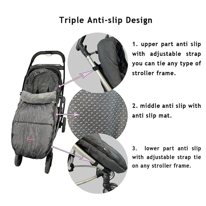 Toddler Stroller Footmuff Cosy Toe Buggy Pushchair Sleeping Bag, Easy Open & Removable Front Piece,Special Design Fits All Travel Gears Perfectly, 6-48M
