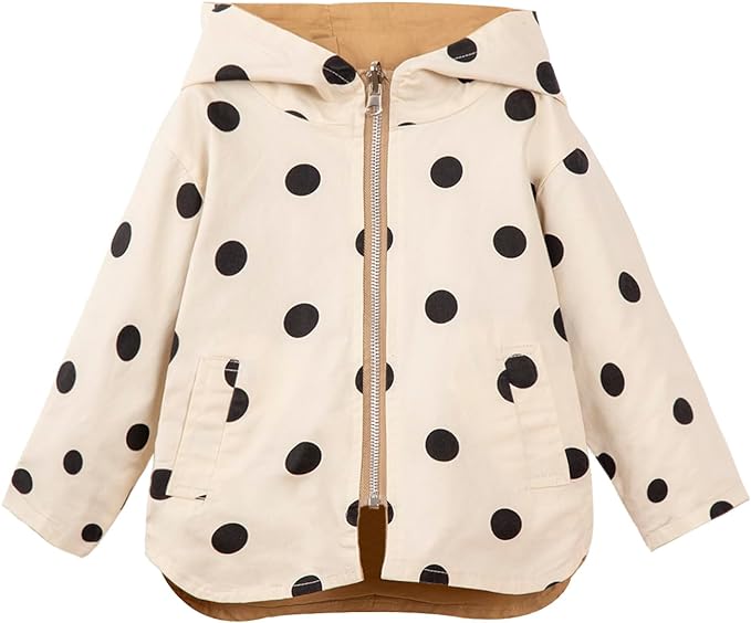 Mud Kingdom Cute Girls Hooded Jacket Reversible Full Zipper Outerwear