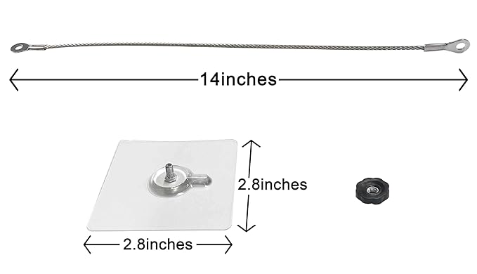 14 inches Stainless Steel Furniture Straps for Baby Proofing, No-Drill Furniture Anchors Earthquake Straps, Prevent Falling and Anti Tip TV Safety Straps, 6 Pcs