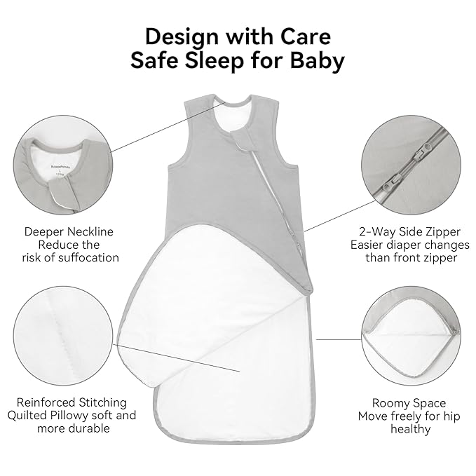 Rayon Made from Bamboo Sleep Sack 24-36 Months 1.0 Tog Ultra Soft Baby Wearable Blanket Toddler Sleeping Sack 2t-3t for Babies Unisex 2-Way Zipper 3t Baby Sleeping Bag Lightweight Extra Large Long XXL