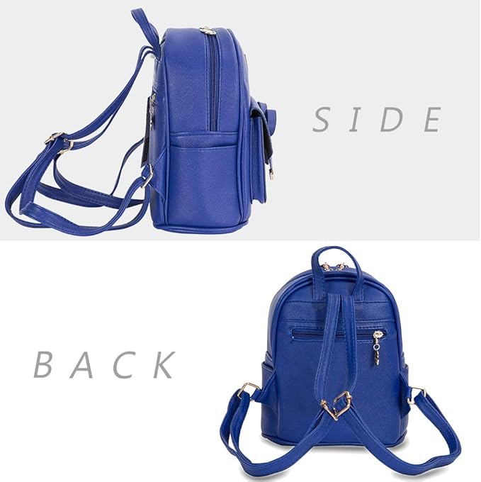 I IHAYNER Girls Bowknot Cute Leather Backpack Mini Backpack Purse for Women