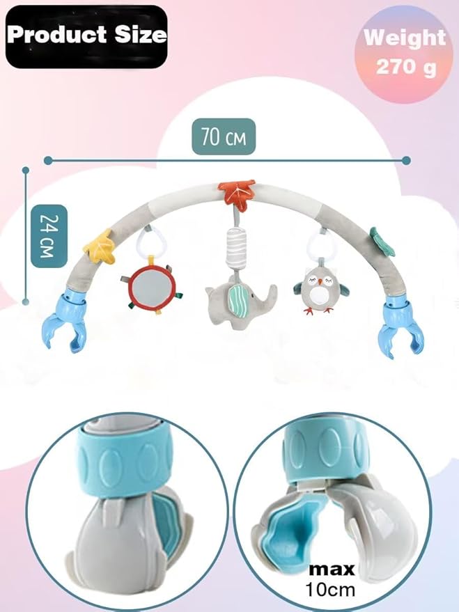 Pau1Hami1ton Baby Stroller Arch Toys, Car Seat Toys,Baby Gifts.S-19(Elephant)
