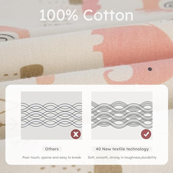 Yoofoss Baby Sleep Sack 0-6 Months Wearable Blanket for Babies 100% Organic Cotton 2-Way Zipper TOG 0.5 Toddler Sleeping Sack 3 Pack, Comfy Lightweight Sleep Sacks