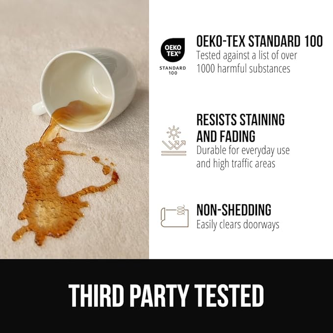 GORILLA GRIP Ultra Soft Washable Area Rug, Stain and Slip Resistant Plush Thick Carpet for Bedroom Living Room, No Shed Floor Rugs, Pet Friendly, Dorm Essentials, Kids Nursery Home Decor, 3x5, Gray