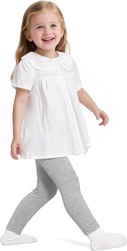 Witwot 5 Pack Toddler Leggings Baby Girl Cotton Pants Toddler Girls Clothes Size 18M-5T