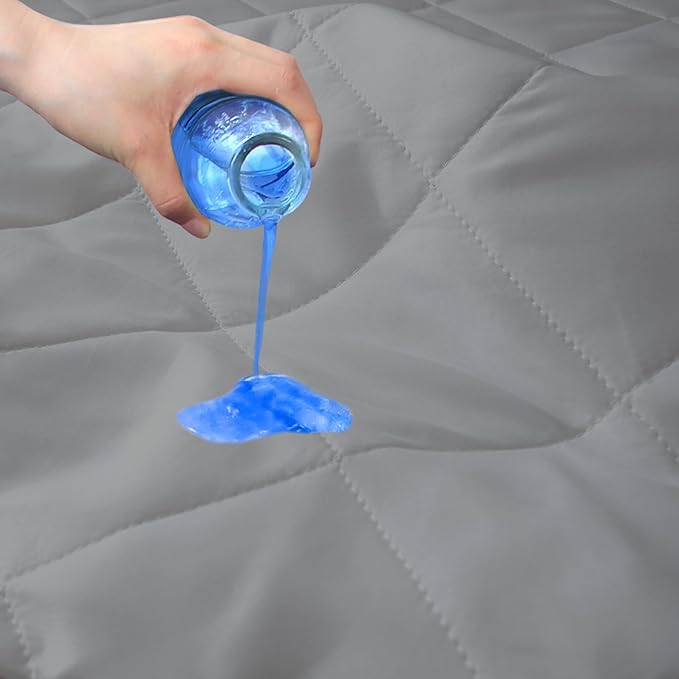 Mini Crib Mattress Protector Sheets Fitted Waterproof Mini Crib Mattress Protector Pad Cover Gray 2 Pack Quilted 38" x 24"