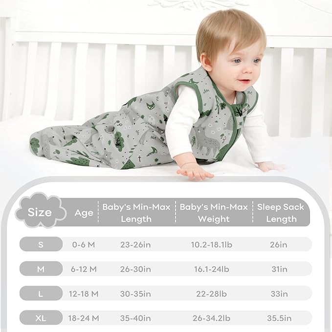 Yoofoss Baby Sleep Sack 0-6 Months Baby Wearable Blanket 100% Organic Cotton 2-Way Zipper Toddler Sleeping Sack, 3 Pack Soft Lightweight Sleep Sacks for Babies