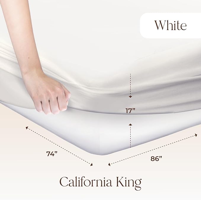 Organic Cotton, 100% Waterproof Mattress Protector Pad – Soft, Hypoallergenic, Breathable Bed Cover – GOTS & Fair-Trade Certified – 17 in. Deep, California King Size Mattress Cover by Whisper Organics