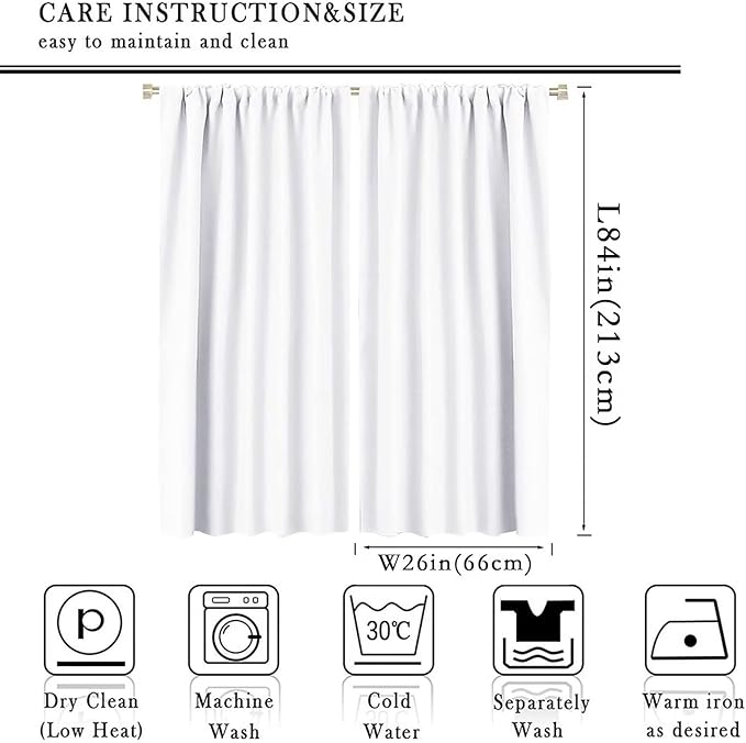 Cartoon Dinosaur Curtains for Kids Boys Girls Home Decor Childish Cute Dino Animals Print Pattern Rod Pocket Blackout Window Drapes for Nursery Baby Bedroom Playroom W26xL84in 2 Panels