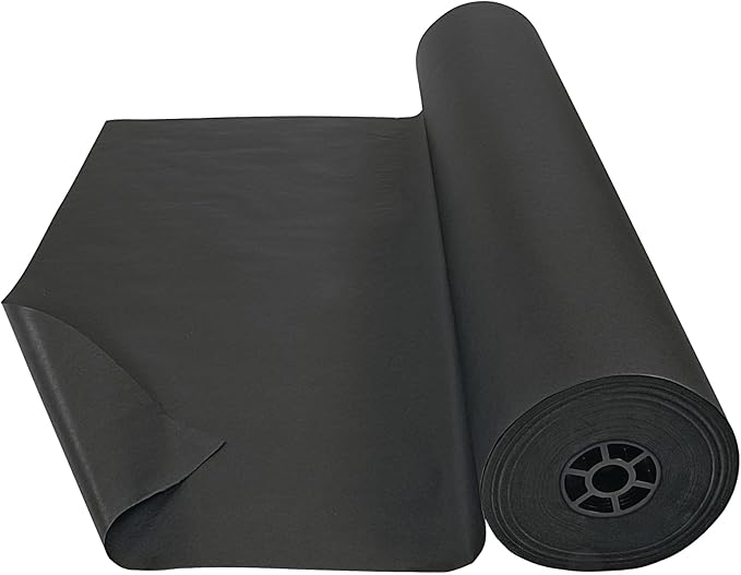 Colorations Dual Surface Paper Roll Classroom Supplies for Arts and Crafts Black (36" x 1000') (Item # DSBK)