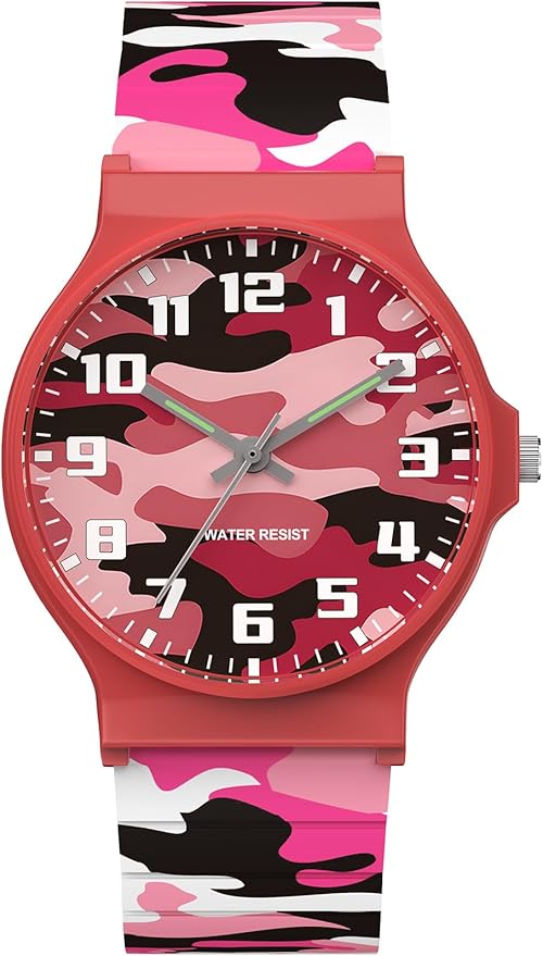 Kids Analog Watch Boys Girls, 30M Waterproof, Sports Watch for Boys, Easy to Read Children's Thin Dial Wrist Watches with Soft Band, for Ages 5-15 Kids Great Birthday Gifts Christmas Day