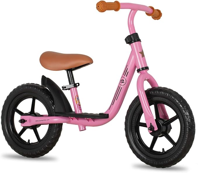 JOYSTAR 10"/12" Toddler Balance Bike for Girls & Boys, Ages 18 Months to 5 Years, Kids Push Bike with Footrest & Adjustable Seat Height, First Birthday Gifts for 2-5 Boys Girls