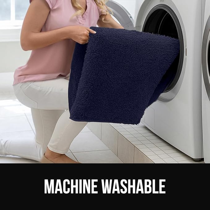 GORILLA GRIP Ultra Soft Washable Area Rug, Stain and Slip Resistant Plush Thick Carpet for Bedroom Living Room, No Shed Floor Rugs, Pet Friendly, Dorm Essentials, Kids Nursery Home Décor 5x3 Navy Blue