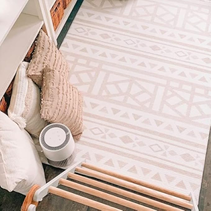 Cushmat Stylish Reversible Foam Play Mat (Large, Crystals - Black Grey) - Soft, Waterproof, Durable Play mat for Infants, Babies, Toddler, Kids & Grownup - 6.5ft x 4.5ft