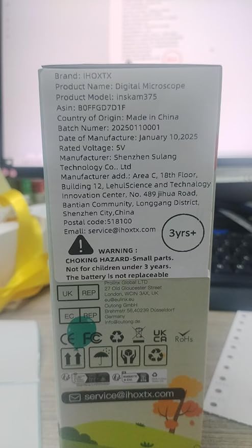 Handheld Microscope for Kids Portable Pocket Digiscope - 2" IPS HD Screen 1000X Digital Microscopes Camera PC Compatible 3-12 Year Old Girl Boy Science Edu Fun Birthday Gifts Toys