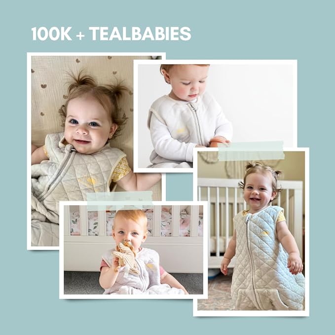 Tealbee Dreamsuit: Toddler Sleep Sack with Feet 12-18 months, 18-24 months - 1.2 TOG All Season Baby Wearable Blanket for Walkers - Rayon made from Bamboo, Organic Cotton Sleep Bag (12m-2T) - Sunshine