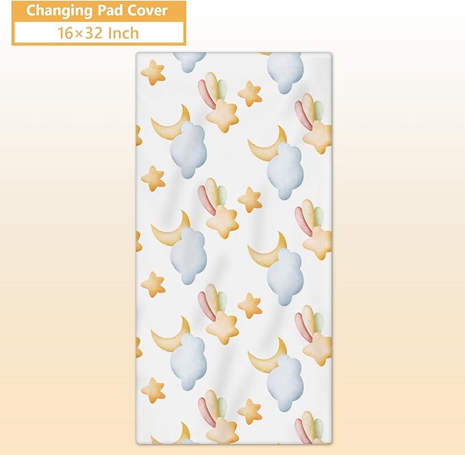 Personalized Baby Crib Bedding Set, 5 Pcs Custom Name Baby Crib Set with Double Layer Blanket, Soft Balloon Bunny Nursery Bedding Set for Girls Boys, Customized Gifts for Infants Toddlers