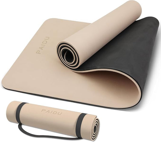 Yoga Mat Non Slip Anti-tear,extra thick-2/5 inch（10MM）High Resiliency Professional POE Yoga Mats for Women Men Kids,72"x24"inch,Workout, Yoga, Pilates and Floor Exercise, with Carrier Strap