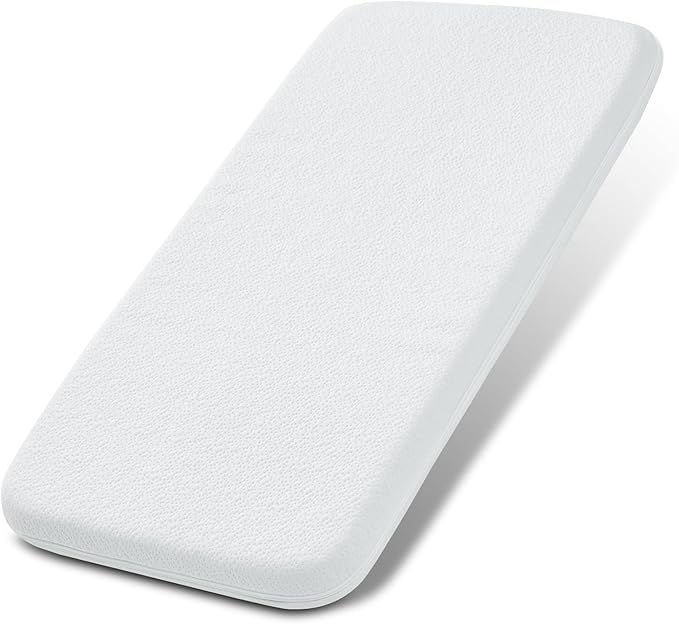 NeoBorn Baby Bassinet Mattress Pad, 35" x 20" Dual Sided Comfort Gel Memory Foam Mattress with Removable Breathable Soft Tencel Cover Fit for ANGELBLISS/AMKE/Bellababy/Yamesmile Baby Bassinet