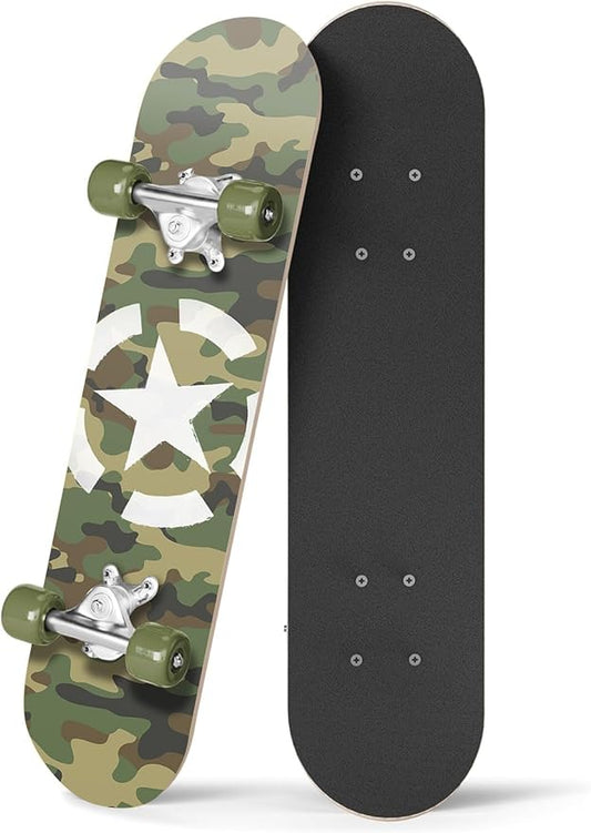 24 inch Rude Boyz Mini Cruiser Skateboard - Aluminium Trucks - Kids Skateboard Ages 5-8 Beginner - Skateboards for Kids