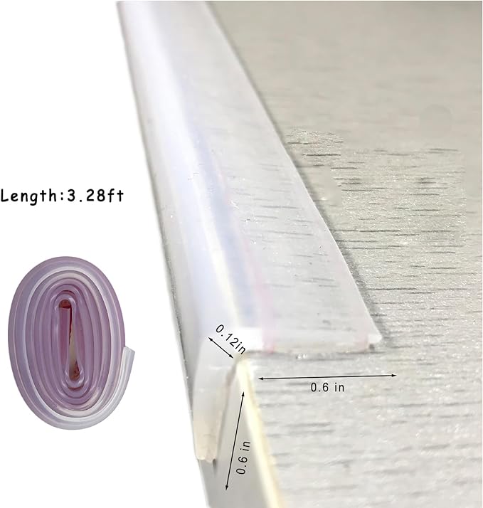 Edge Protector 100% Silicone, Baby Proofing Clear Table Corners Guards, Pre-Taped Adhesive Soft for Kids Proof Safety, Wall Furniture Bumper