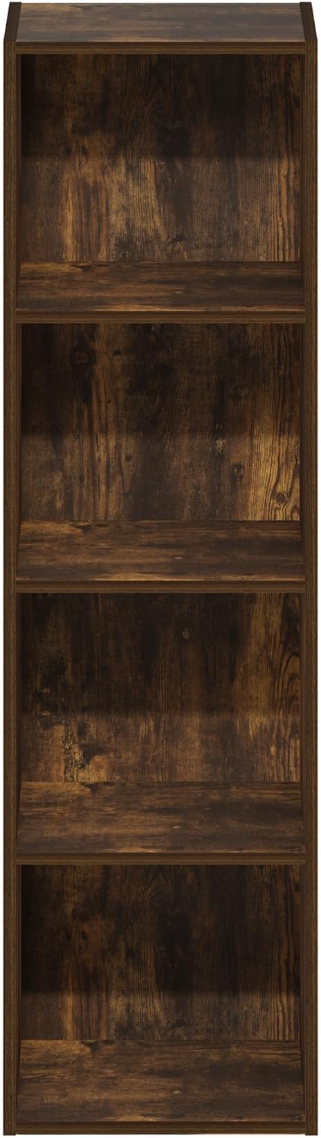 Furinno Pasir 4-Tier Open Shelf Bookcase, Bookshelf, Amber Pine