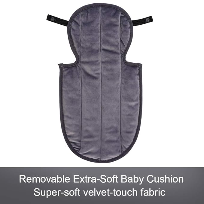 COOLBEBE New 2-in-1 Babybody Cushion for Baby Newborn Infants - Extra Soft Stroller Cushion Pads Car Seat Insert, Perfect for Carseats, Strollers, Swings, Grey