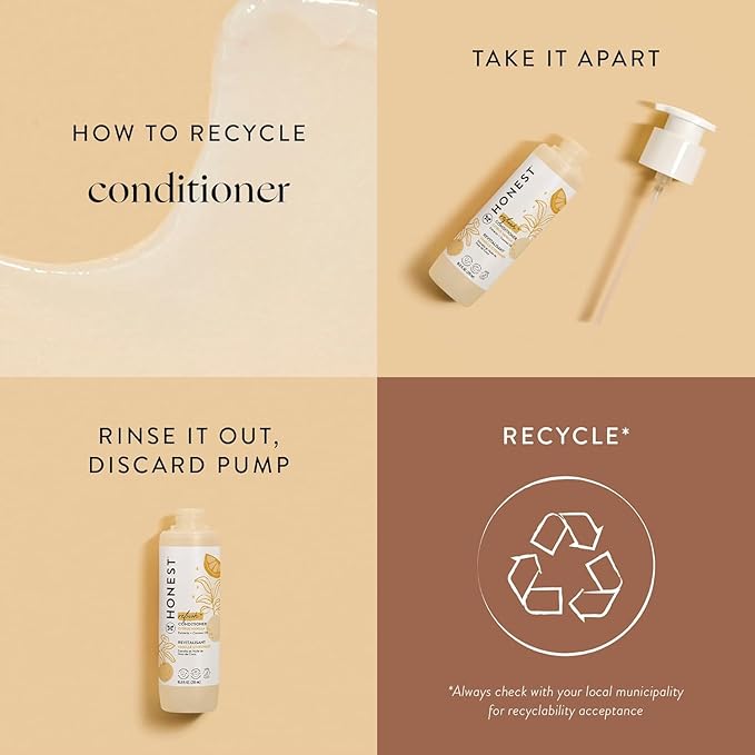 The Honest Company Silicone-Free Conditioner | Gentle for Baby | Naturally Derived, Tear-free, Hypoallergenic | Citrus Vanilla Refresh, 10 fl oz