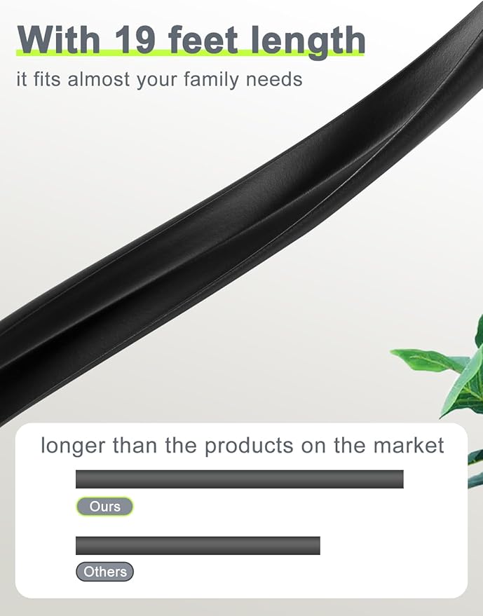 Foam Corner Protector Edge and Corner Guard, with 19 feet Length Foam Safety Bumpers, Baby Proofing Safety Table Corner Protectors (Black)