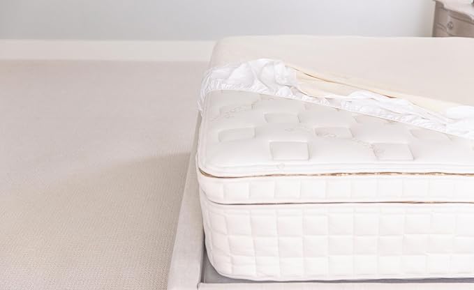 Naturepedic Organic Waterproof Mattress Protector Pad - Washable & Reusable Fitted Stretch Knit Mattress Cover - Highly Absorbent Bed Incontinence Pads - Breathable Fitted Cover for Twin 9"-16"