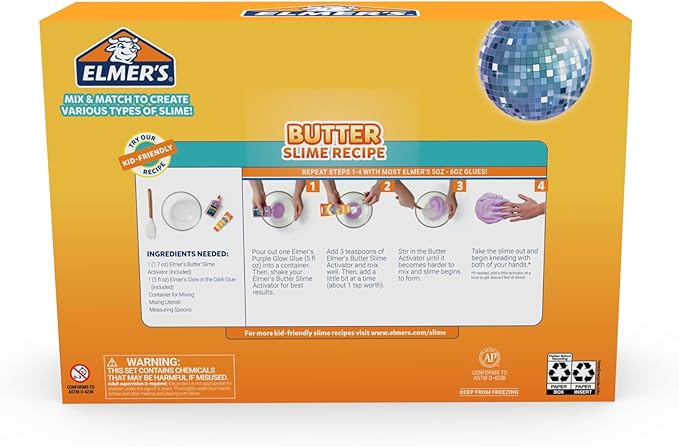 Elmer's Color Rush Slime Kit, Includes Liquid Glue, Activator, Makes Color Changing, Glow in The Dark, Butter Slime and More, 10 Piece Set - Perfect for Parties, Gift, Activity Time