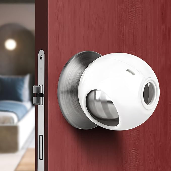Child Proof Door Knob Covers 6 Pack Door Knob Safety Cover for Kids to Keep Kids from Opening Doors Baby Proof Door Knob Covers 2.7 Inch Large Diameter Child Safety Door Knob Cover Fit More Round Knob