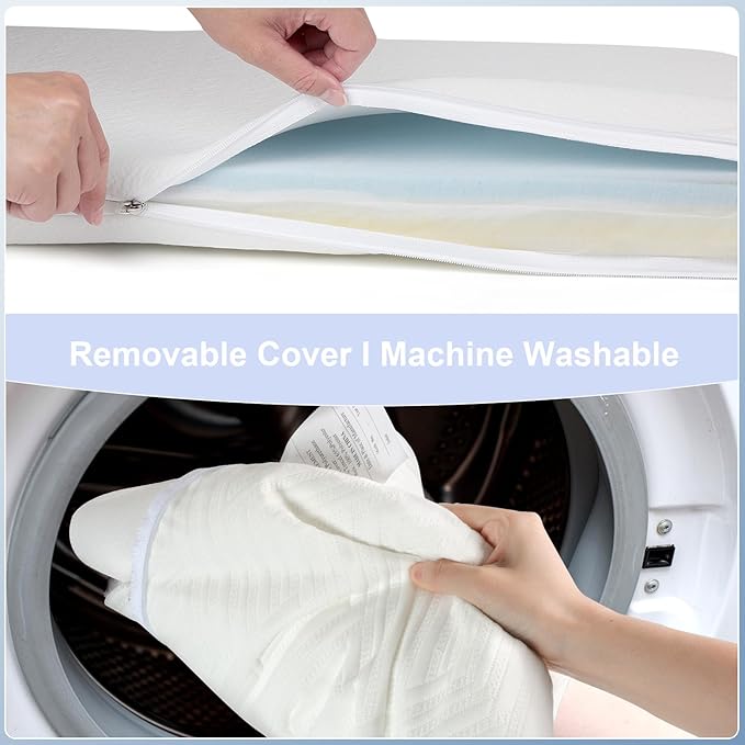 NeoBorn Baby Bassinet Mattress Pad, 32" x 18" Dual Sided Comfort Gel Memory Foam Mattress with Removable Breathable Soft Tencel Cover Fit for RONBEI/Ingenuity/Cuddor Baby Bassinet