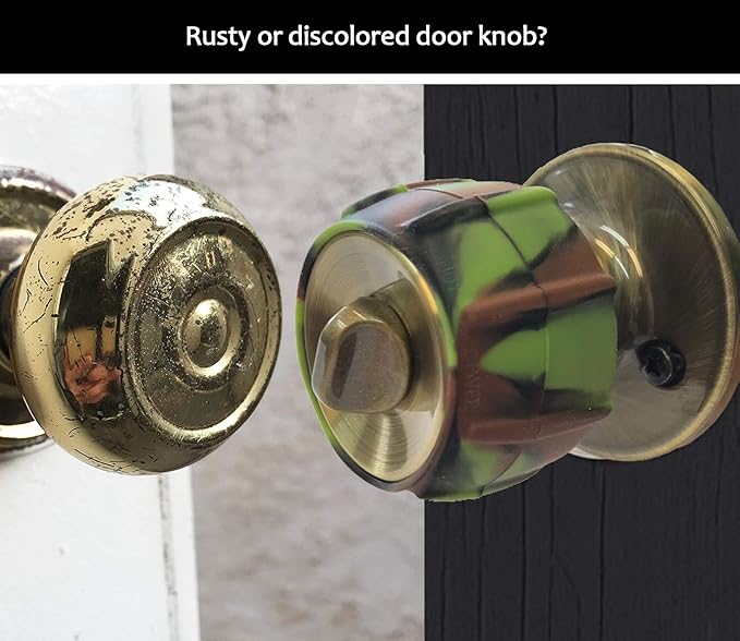 Enjoy Cover New Silicone Door knob Grips Maximum Grip Nonslip Arthritis & Senior Living Aids Grippy Easy Open Fits All Door Knob Universal Size 4 Pack