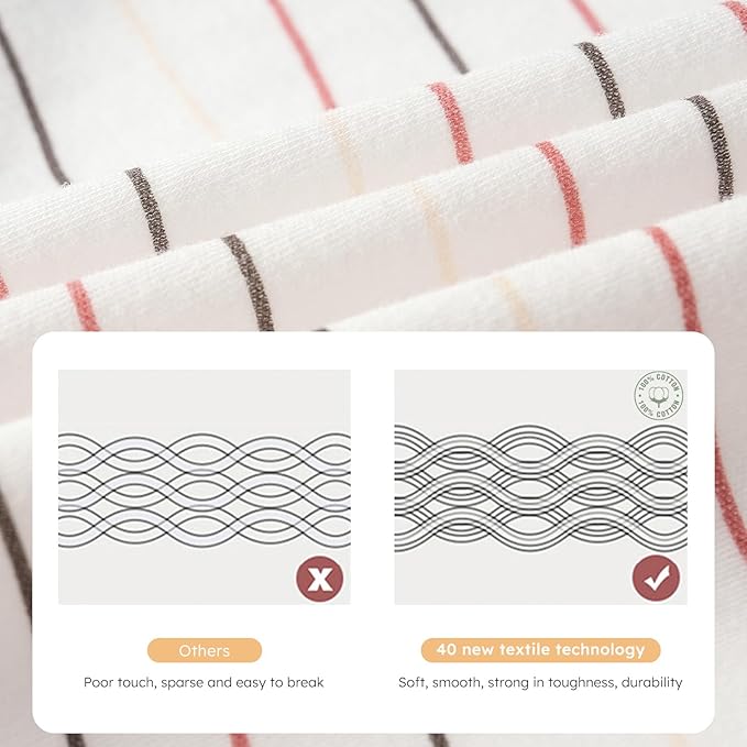 Yoofoss Baby Sleep Sack 12-18 Months Baby Wearable Blanket 100% Cotton 2-Way Zipper TOG 0.5 Toddler Sleeping Sack 3 Pack, Lightweight Sleep Sacks for Babies(Large)