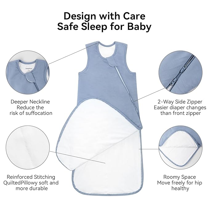 Rayon Made from Bamboo Sleep Sack 24-36 Months 1.0 Tog Ultra Soft Baby Wearable Blanket Toddler Sleeping Sack 2t-3t for Babies Unisex 2-Way Zipper 3t Baby Sleeping Bag Lightweight Extra Large Long XXL