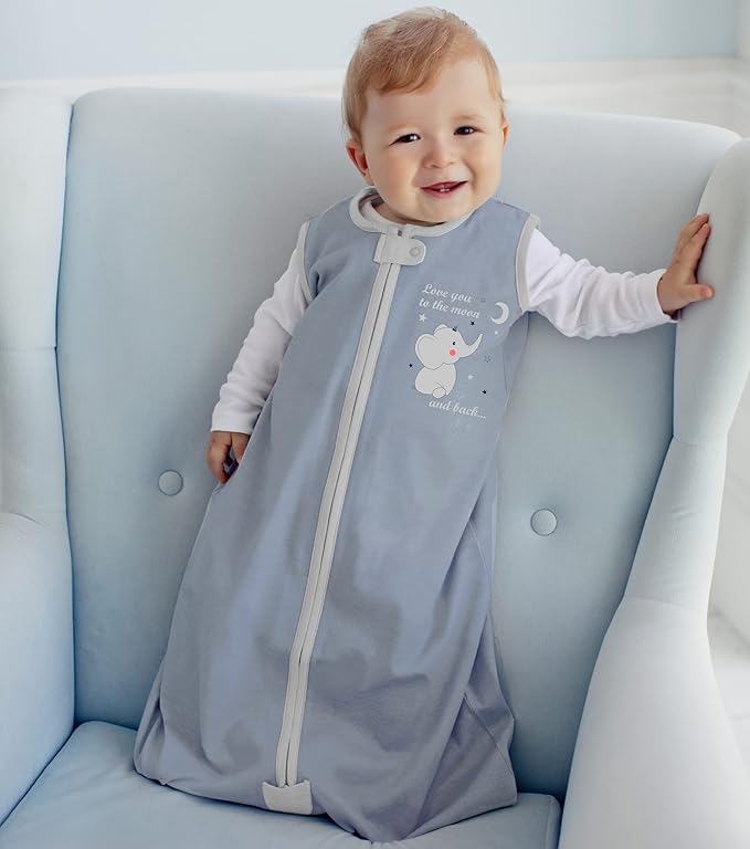 Mama Cheetah Baby Sleep Sack 0.5 TOG, Organic Cotton Baby Wearable Blanket with Two-Way Zipper, Swaddle Transition Baby Sleeping Bag for Newborn Infant Toddler Boy Girl, 18-24 Months