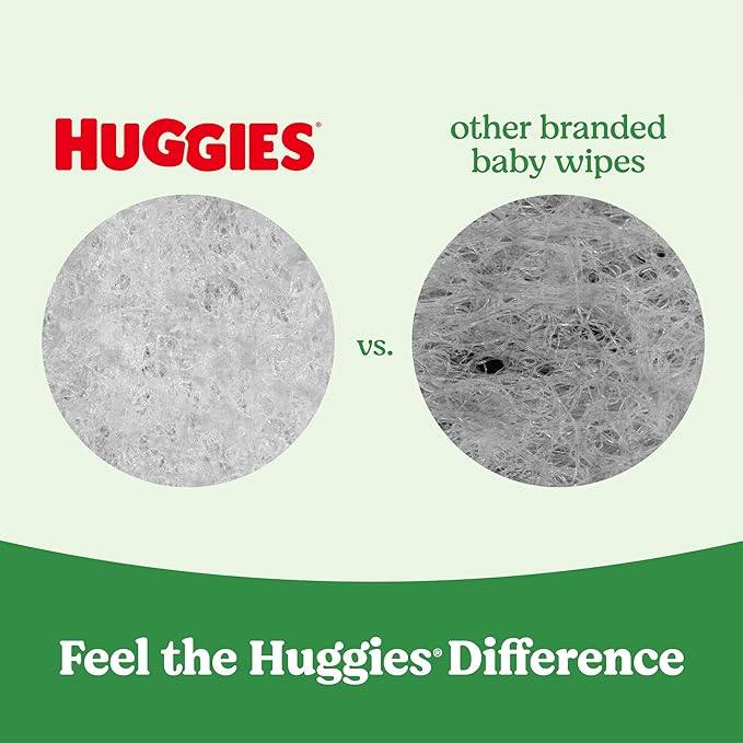 Huggies Natural Care Sensitive Baby Wipes, Unscented, Hypoallergenic, 6 Flip-Top Packs (288 Wipes Total)