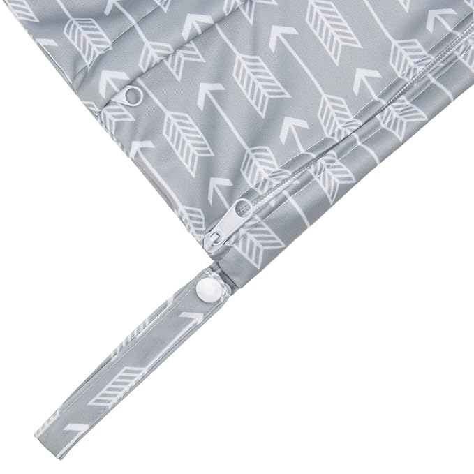 ALVABABY 2pcs Cloth Diaper Wet Dry Bags Waterproof Reusable with Two Zippered Pockets Travel Beach Pool Daycare Soiled Baby Items Yoga Gym Bag for Swimsuits or Wet Clothes L-YX3536