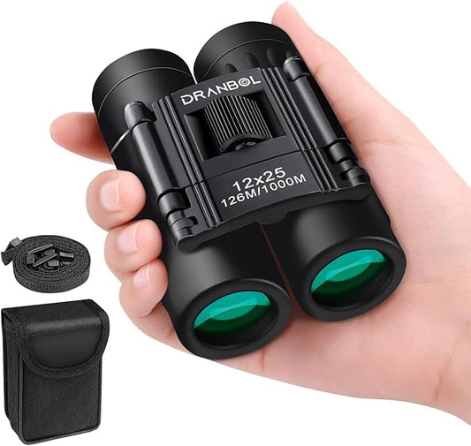 12X25 Mini Pocket Binoculars for Adults Kids, Small Compact Binoculars for Bird Watching, Opera Concert