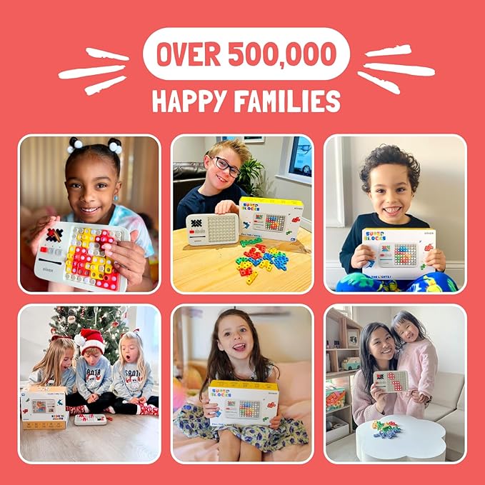 GiiKER Super Blocks STEM Toys – Pattern Matching Puzzle Game with 1000+ Challenges, Brain Teaser Toy for Kids & Teens, Travel Game & Birthday Gift for Boys and Girls