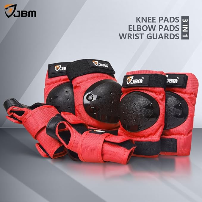 JBM Adult & Kids Knee Pads Elbow Pads and Wrist Guards for Inline Skating, Roller Skating, Skateboarding, Scootering