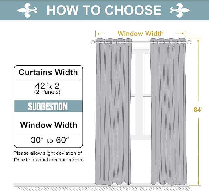 ChrisDowa 100% Blackout Curtains for Bedroom with Black Liner, 2 Thick Layers Total Blackout Thermal Insulated Grommet Window Curtains 2 Panels Set (Cappuccino, 42 x 84 Inch)