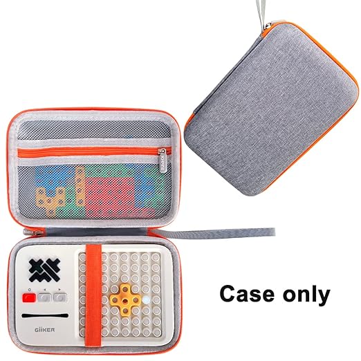 JCHPINE Hard Carrying Case for GiiKER Super Blocks Puzzle Game, Protective Storage Holder for GiiKER Brain Teaser Puzzles Interactive Handheld Game Console Accessories (Orange Case only)