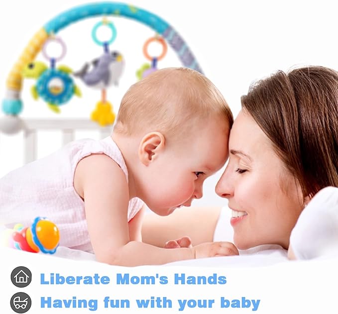 Pau1Hami1ton Car Seat Toys, Stroller Toys,Car Seat Toys for Babies 0-6 Months,3 Month Baby Toys Fit for Crib Bed,Stroller,Car Seat,Baby Gifts.S-19(Whale)