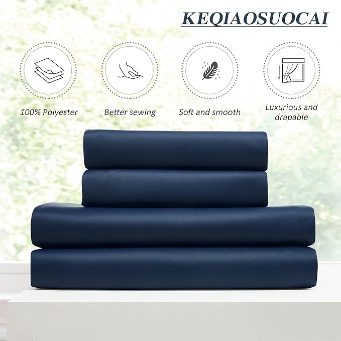 Extra Wide Patio Sliding Door Blind Curtains 102 Inces Long 2 Panels, Vertical Blinds with Pinch Pleat Room Divider XL Large Drapes for Living Room French Door(Navy,100 inch Wide x 102 inch Long)