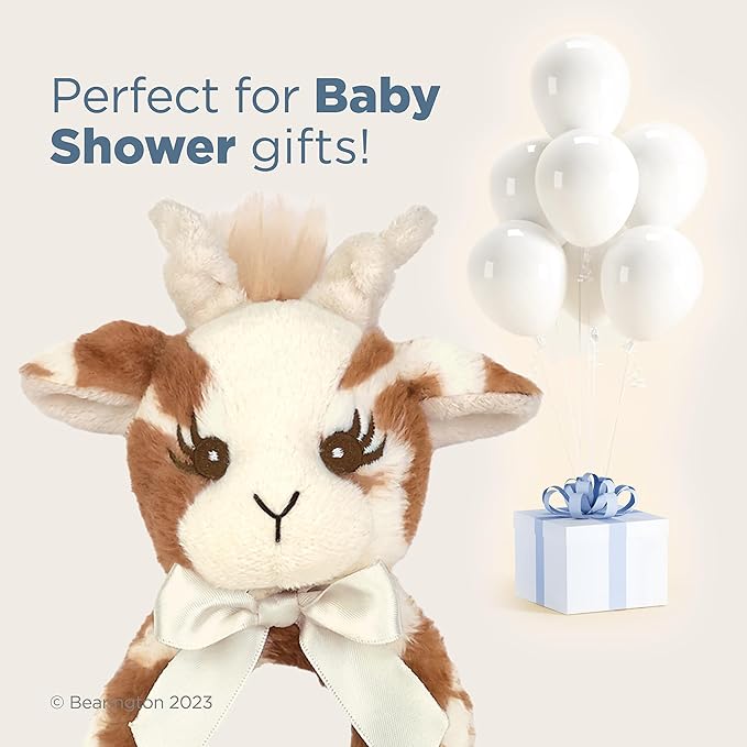 Bearington Collection Baby Lil' Patches, 5.5 in Giraffe Plush Stuffed Animal Baby Rattle, Newborn Toys Gift - Giraffe Stuffed Animal