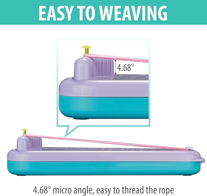 Chilpals Friendship Bracelet Making Kit for Girls,Arts and Crafts for Kids Ages 8-12,Birthday Gifts Ideas for Girl 7 8 9 10 11 Year Old - 2 in 1 Bracelets String Maker Toys Set (Purple)