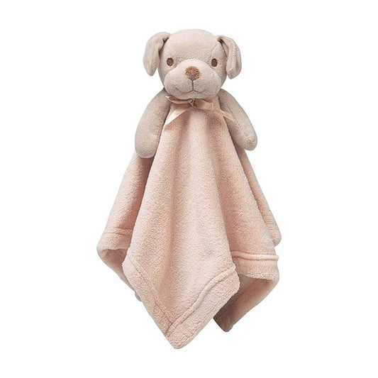Pro Goleem Dog Security Blanket Brown Soft Puppy Lovey for Boys and Girls Unisex Lovie Baby Gifts for Toddler and Infant Snuggle Toy Stuffed Animal 16 Inch